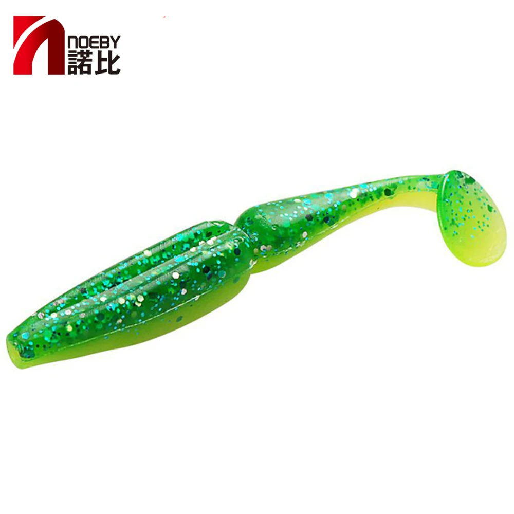 NOEBY S3109 smelling silicone bait soft fishing lures leurre peche wobblers pesca t-tail 80mm 3.5g for bass pike perch NOEBY S3109 smelling silicone bait soft fishing lures leurre peche wobblers pesca t-tail 80mm 3.5g for bass pike perch