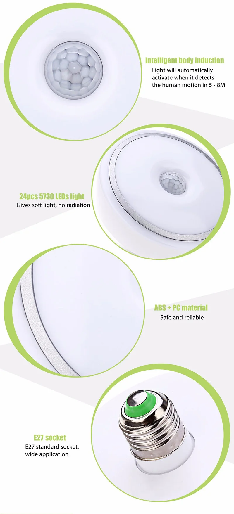 LED PIR Motion Sensor Ceiling Lamp LED Smart Lights 1 (4)