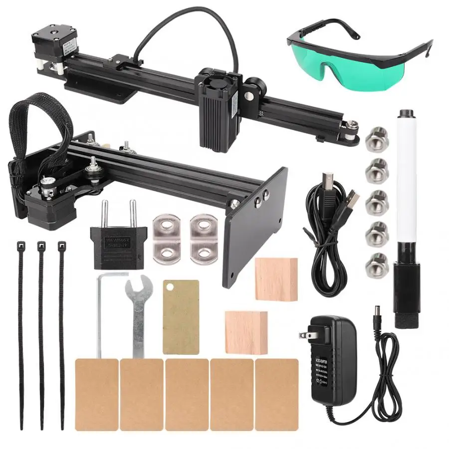 

405nm 3500mW Laser Engraving Machine For Neje Master For Android Phones 110-240V Glasses