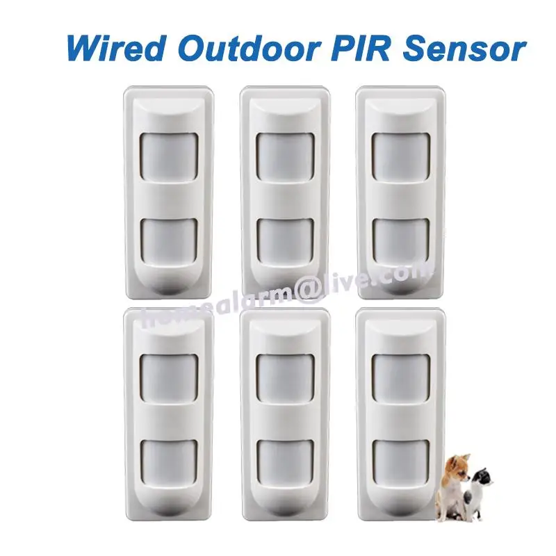 bilder für 6 teile/los wired freien wasserdichte dual pir + mikrowelle komplexe motion detektor digitalen alarm pir sensor, Dhl-freies Verschiffen bilder für 6 teile/los wired freien wasserdichte dual pir + mikrowelle komplexe motion detektor digitalen alarm pir sensor, Dhl-freies Verschiffen