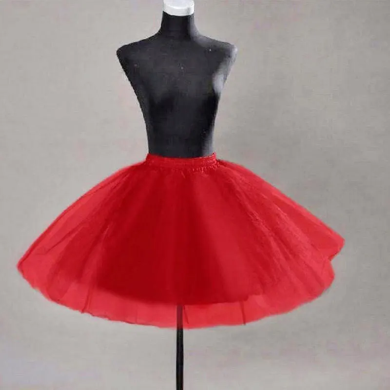 Г. Белая, черная, красная короткая юбка-пачка с кринолином для девочек бальное платье трапециевидной формы, Нижняя юбка jupon robe de mariee