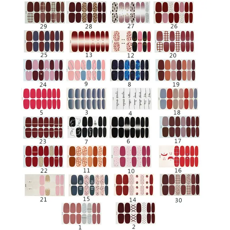 

14Tips/Sheet Vintage Leopard Full Nail Art Stickers Wraps Fingernail Patches Decals DIY Waterproof Adhesive Manicure Strips Tool
