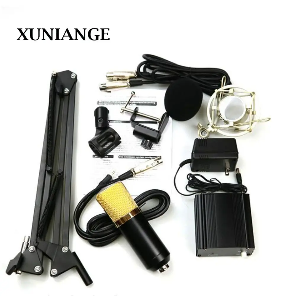 

XUNIANG condenser microphone cross-border BM700 recording wheat mobile computer network karaoke live diaphragm condenser microph