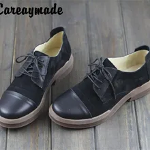 Careaymade-; сезон весна-осень; художественная обувь в стиле ретро из натуральной кожи на плоской подошве; удобная женская обувь ручной работы