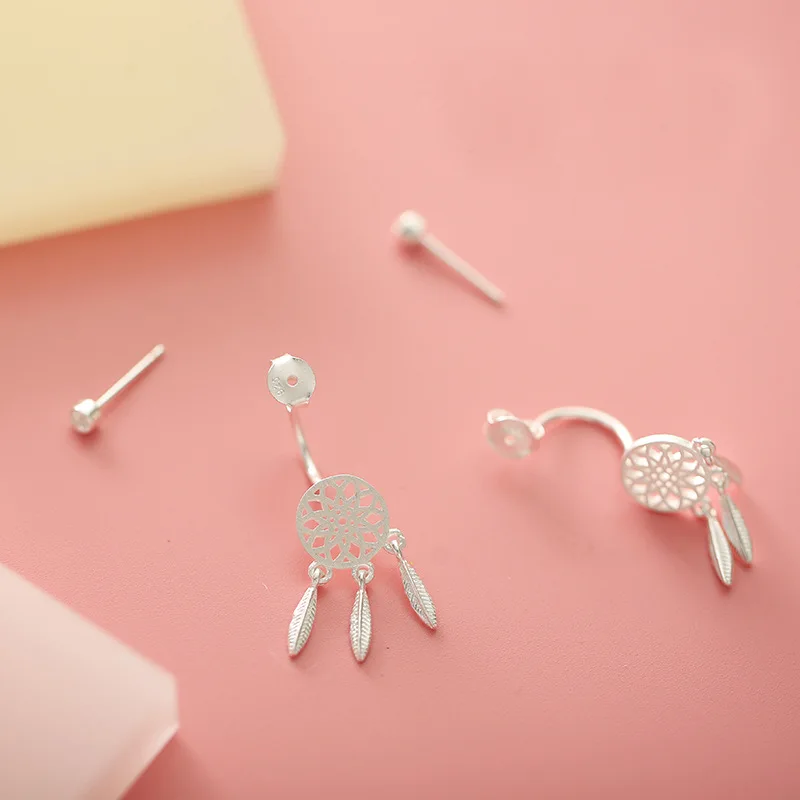 Женские Серьги dreamcatcher из 100% стерлингового серебра 925 пробы гипоаллергенный