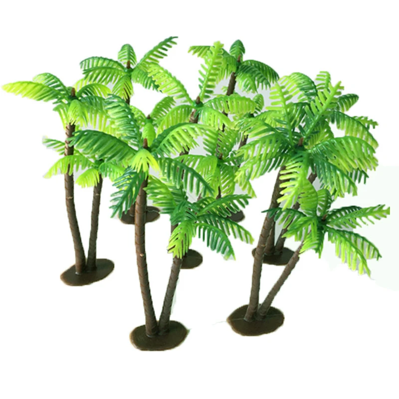 

Bonsai Artificial Plants mini coconut tree Aquatic simulation coconut trees Aquarium landscaping props garden decoration AQ112