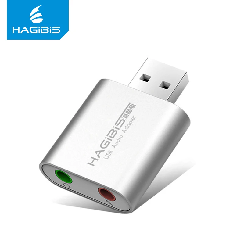 

Hagibis USB External Sound Card 3.5mm Usb Adapter Converter Audio Mic Sound Card USB Adapter Headphone Microphone for PC Laptop