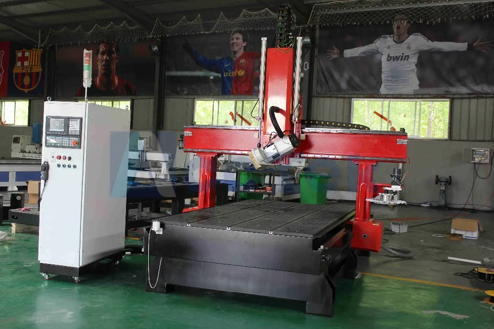 Роутер 4d cnc с настоящей качающейся головкой 4 оси осевой гравировальный станок