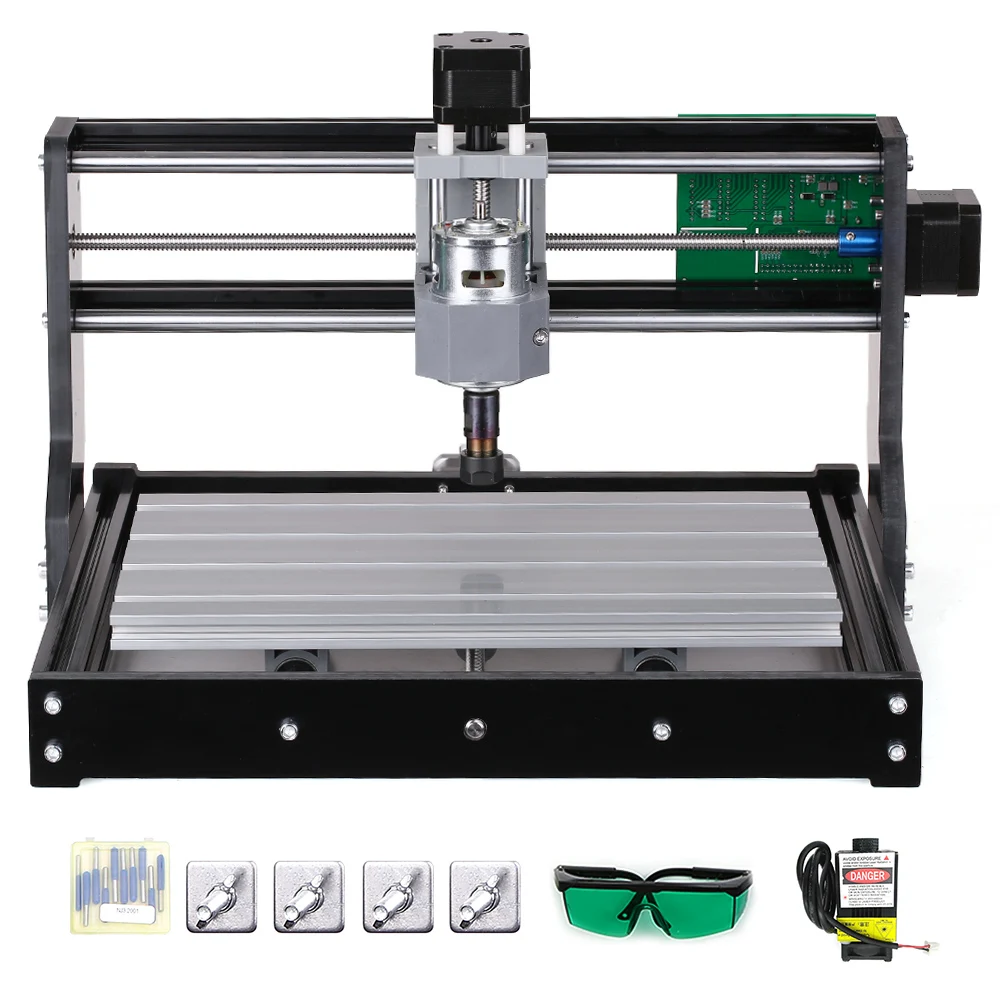 CNC3018PRO DIY фрезерный станок с ЧПУ мини лазерный гравировальный 2 в 1 GRBL управление 3