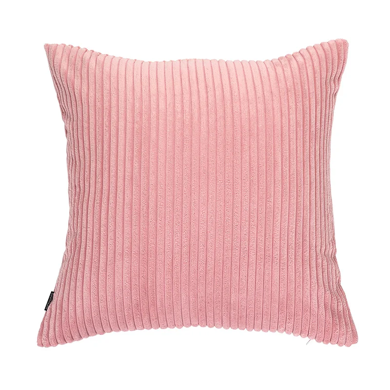 Solid Pillow Case Corduroy Flocking Velvet Cushion Cover Pink Grey Blue Coffee Soft Home Decorative Pillow Cover 45x45cm/60x60cm