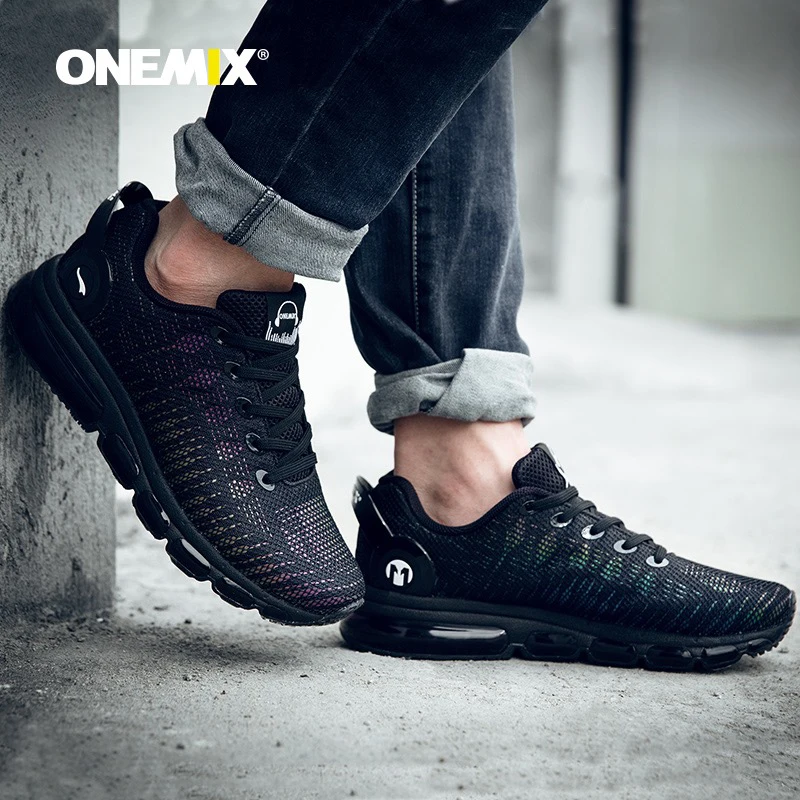  New air running shoes for men sneakers lightweight colorful reflective mesh vamp Black Sneaker Air 