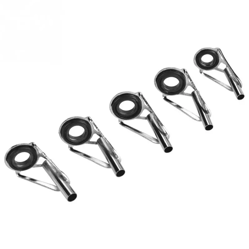 80Pcs Durable Stainless Steel Ceramic Fishing Rod Guide Rings Tips Set