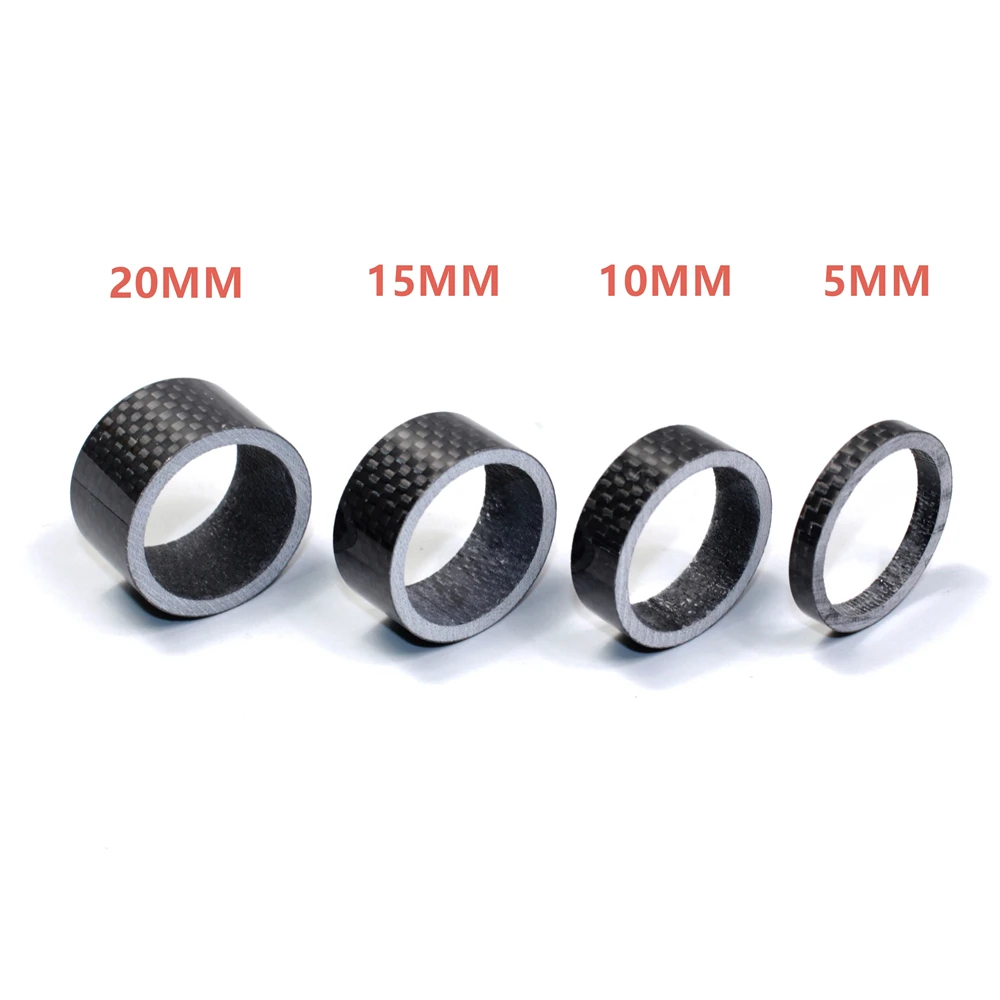 NO LOGO Carbon Bike Washer Spacer Bicycle Headset 4pcslot Full Carbon Fiber Jackknifed Set Washer Fit for 1-18 Fork  (1)_