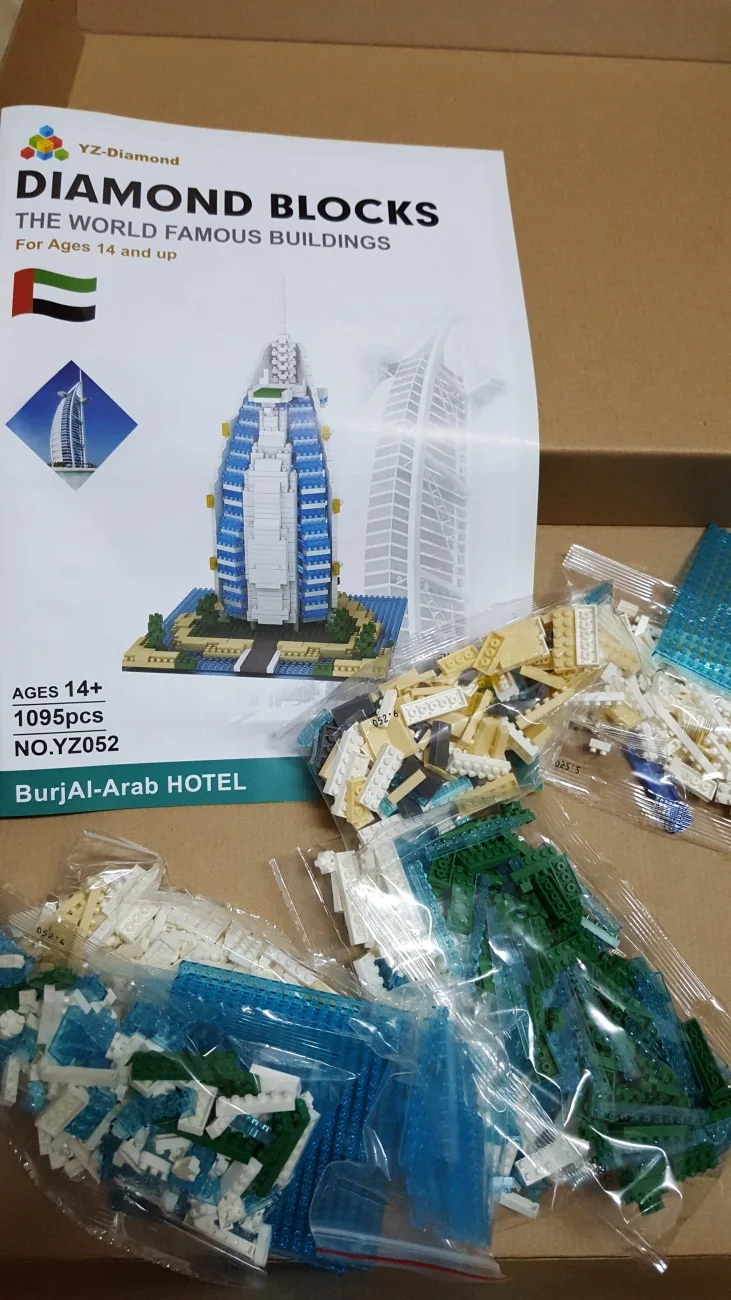 Baukästen Burj Khalifa Gebäude Mini Schloss Modell Spielzeug Geschenk DIY 944PCS