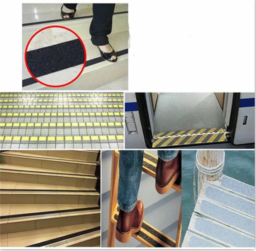 5cm5M Waterproof PVC Frosted Surface Safety Tape Self Abrasive Stripe for Stairs Anti Slip Tread Step Warning Skid Sticker (7)