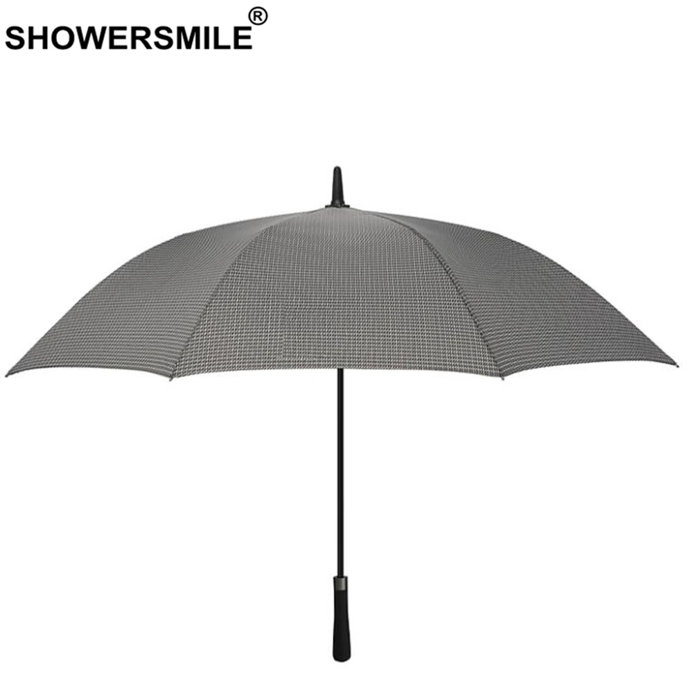 

SHOWERSMILE Golf Umbrella Windproof Umbrella for Men Long Handle Black Rain Gentleman Business Guarda Chuva Mens Gifts