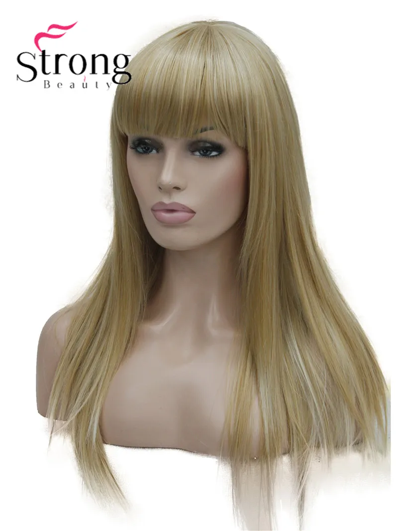 Очень красивые, Длинные прямые пепельный блондин с светло-русый основные синтетический парик Для женщин волос парики