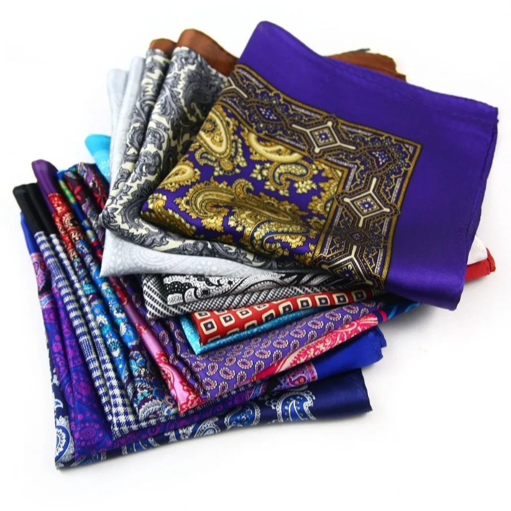 Free Shipping HOT Fashion Men's Suit Pocket Square Silk Handkerchief