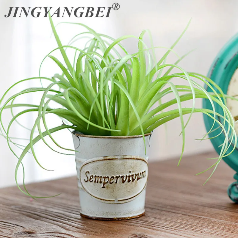 

16cm Artificial fleshiness Air grass plant microlandschaft decorative flower home Balcony decoration Wedding Decor