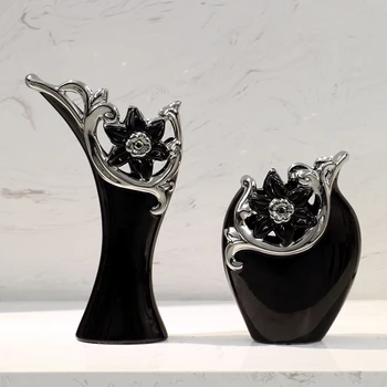 

TV cabinet vase ornaments simulation flower shelf indoor living room table Home Furnishing European American Crafts