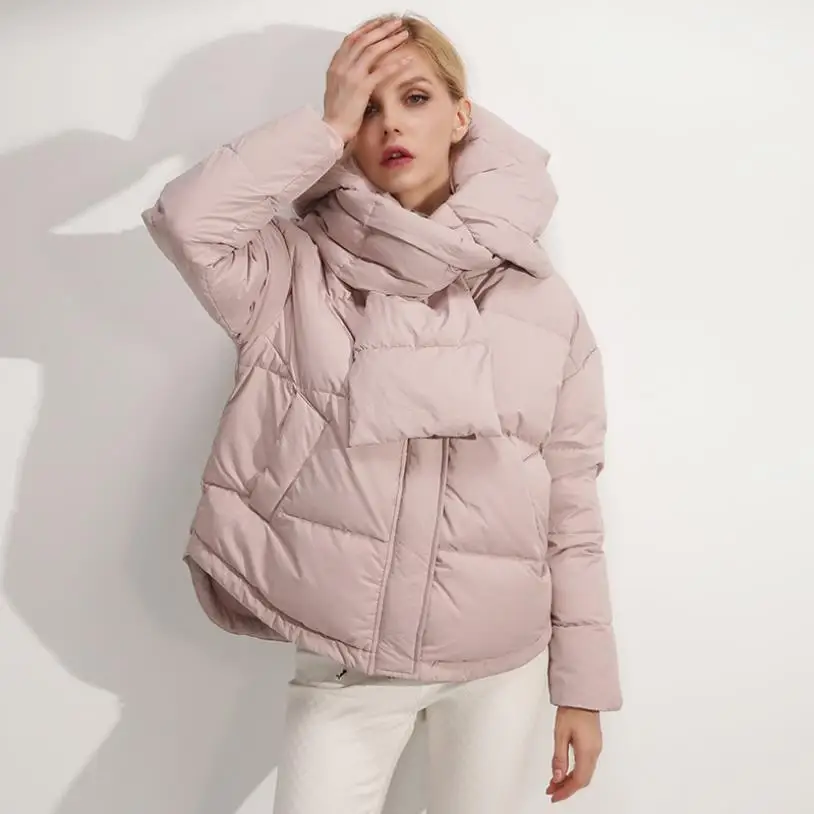 vero moda scarf short puffer jacket