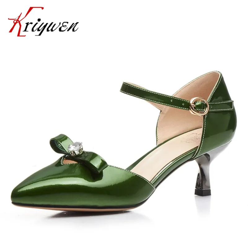 

2017 Spring sexy women pumps genuine leather butterfly-knot woman shoes pointed toe high heels footwear party pumps size 33-43