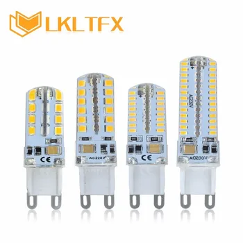 

LKLTFX G9 led bulb AC220V 3014 2835 LED Crystal Silicone Candle Replace 20-40W halogen lamps Christmas bedroom led light