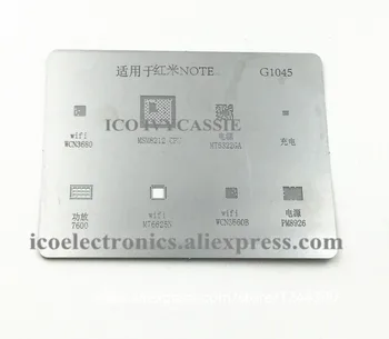 

For Redmi NOTE BGA Stencil WCN3680 3660B MT6225N MSM8212 CPU MT6332GA PM8926 Charger IC Reball Heat Template Tin Plant Steel G10