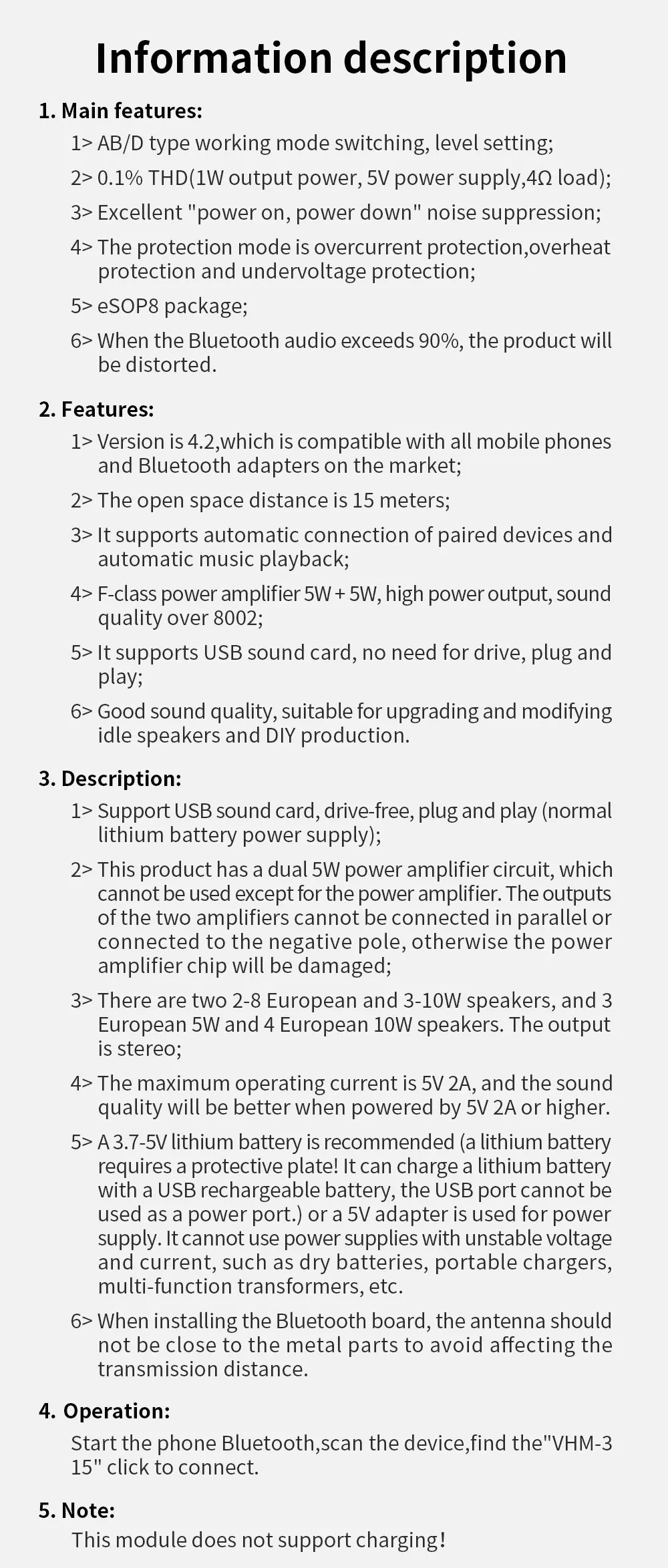 CT14 3,7 в 5 В 3 Вт Цифровой аудио усилитель доска двойная пластина DIY Bluetooth динамик модификация звука музыкальный модуль Micro USB