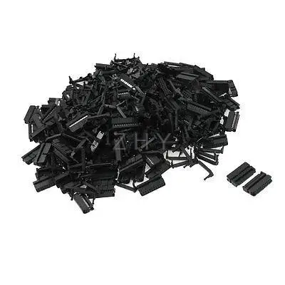 

200 Pcs 2.54mm Pitch Female 20 Pin Flat Cable IDC Socket Connector Black