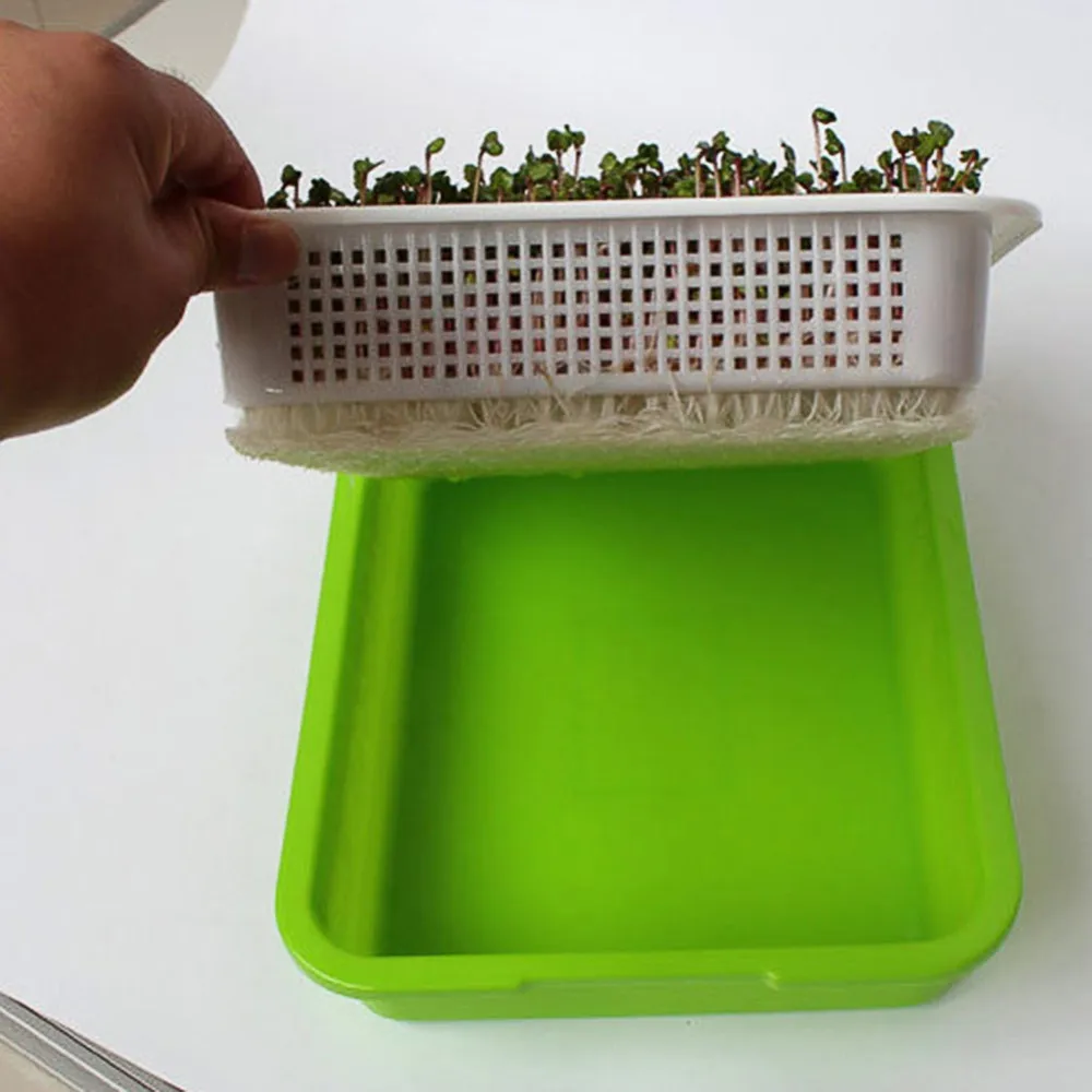 Plastic Plant Seedling Tray Sprout Plate Hydroponics System To Grow Nursery Pot Tray Vegetable Seedling Pot Plastic Nursery Tray