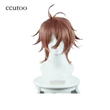 Ccutoo 35 см Fate/Apocrypha Sieg дым коричневый короткий Стильный синтетический парик теплостойкое волокно мужской косплей парик