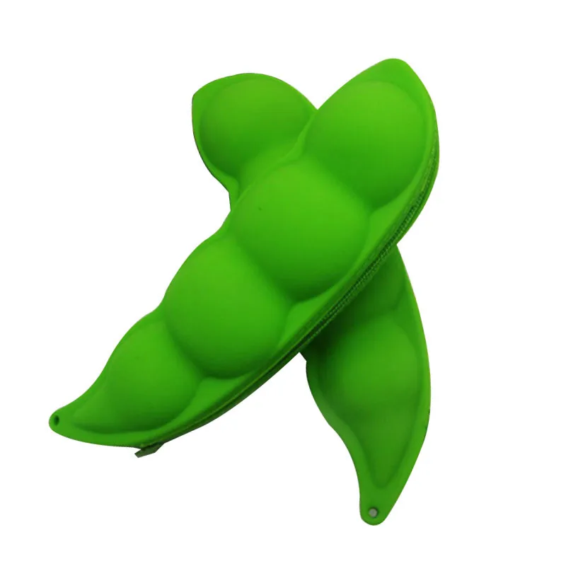 

Large Capacity Multifunctional Silicone Peas Pencil Cases Pen Bags Box for Boys Girls School Stationery