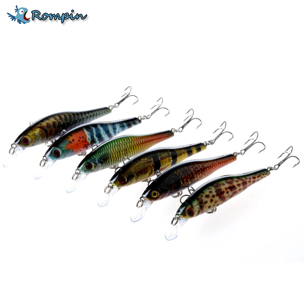  Rompin 1Pcs minow Fishing Lure 9.5cm 11.5g Artificial Baits 3D Fish Eye minow Lures Fake Bait High 