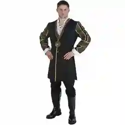 Взрослый Хэллоуин Карнавал вечерние Соблазнительные костюмы для косплея король Генрих England Англия одежда для мужчин наряд