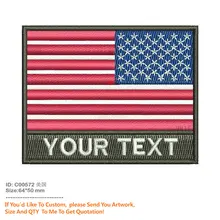 Пользовательский американский флаг whit You Name нашивки вышивка для одежда из железа на нашивка аппликации 3D Вышитые