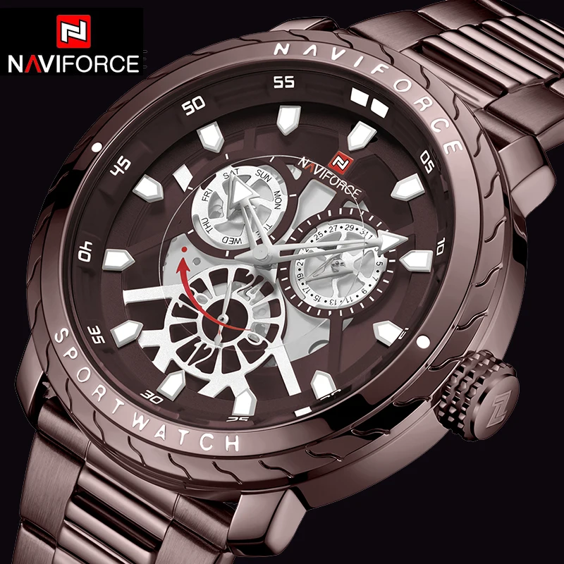 NAVIFORCE мужские часы 2019 Лучшие Роскошные брендовые Новые Модные Качественные военные спортивные мужские водонепроницаемые часы наручные
