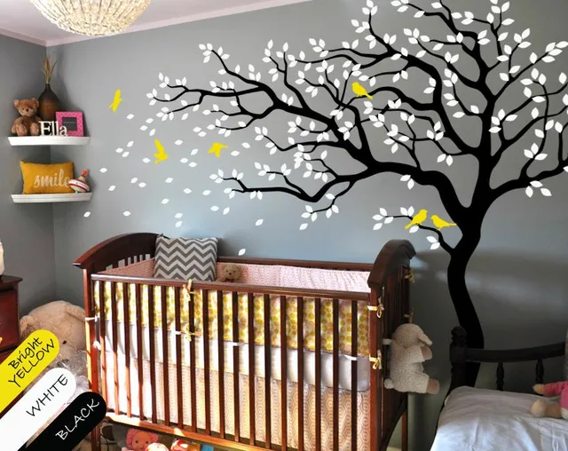 Tattoo Uni Diy Handmade Tree Wall Decal Black Mural Nursery Tattoo Uni Diy Handmade Tree Wall Decal Black Mural Nursery White Removable Wallpaper Home