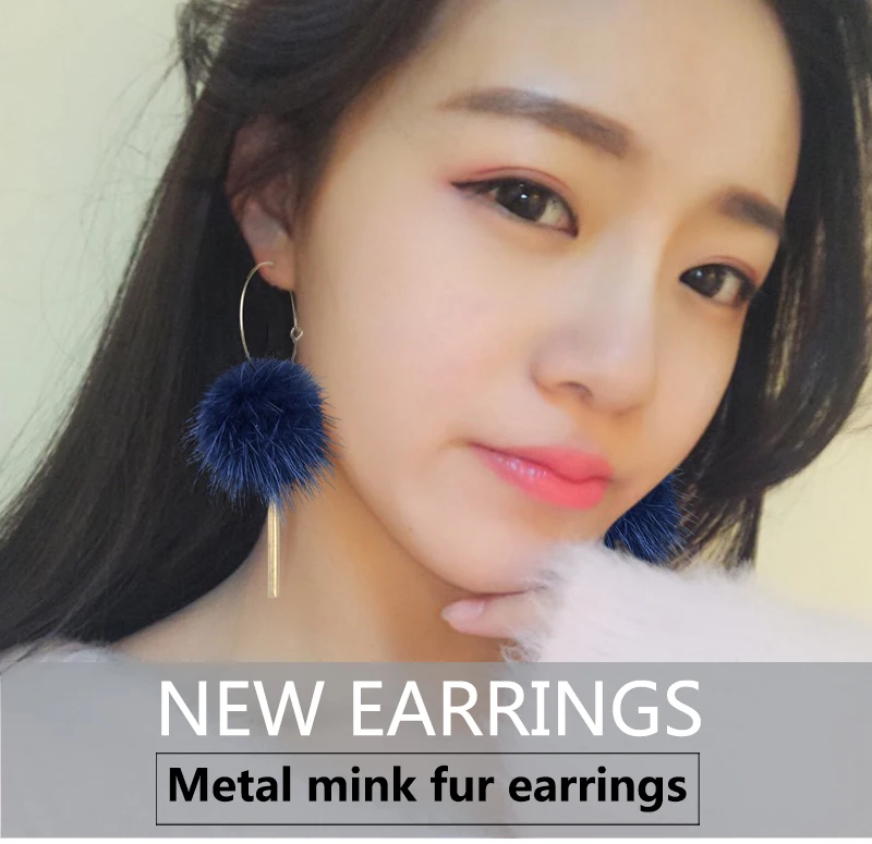 Black and Gold Mink Jaw Earrings
