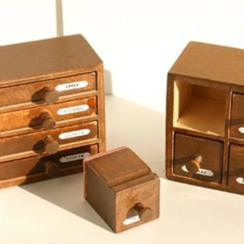 

1 Set Vintage Wooden Drawer Box Shape Stamps Set Square Wooden Standard Stamps Scrapbooking Craft Stationery
