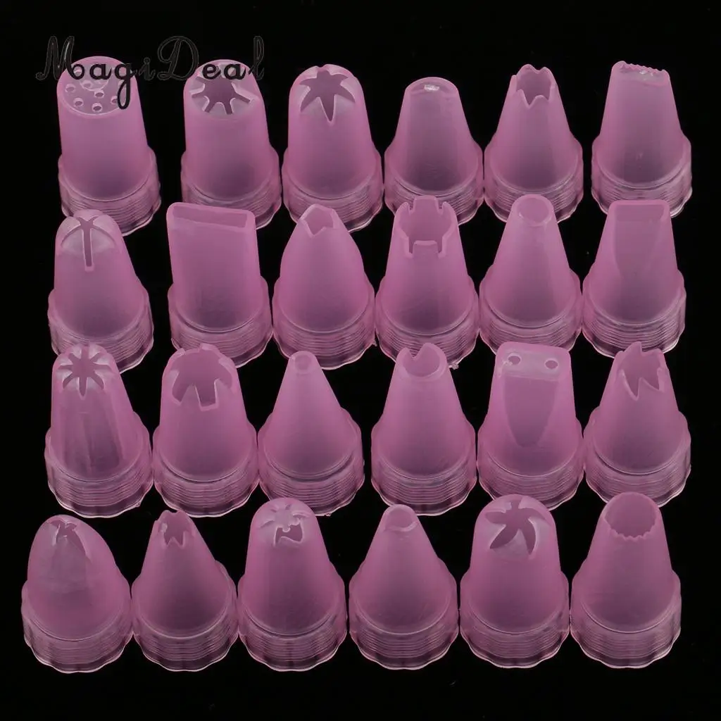 24Pcs Plastic Pastry Tubes Miniature Dollhouse Kitchen Container Set Tableware DIY Mini Clay Toys Decoration