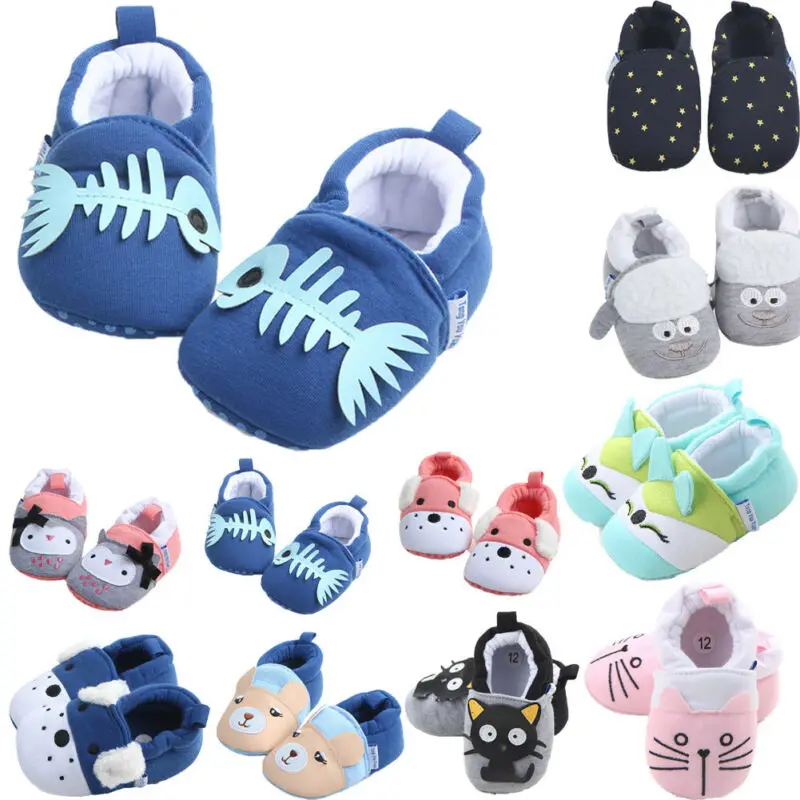 

Emmababy Cute Baby Shoes Newborn Toddler Baby Boy Girl Crib Shoes Cartoon Animal Soft Sole Non-slip Infant Baby Shoes