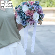 Perfectlifeoh простой цвет Свадебный букет центральный украшение дома partecipazione matrimonio цветы букет