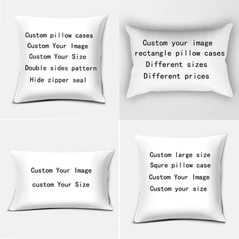 

Custom pillow case brand double sides printing pillow covers custom images and sizes rectangle and square pillow cases