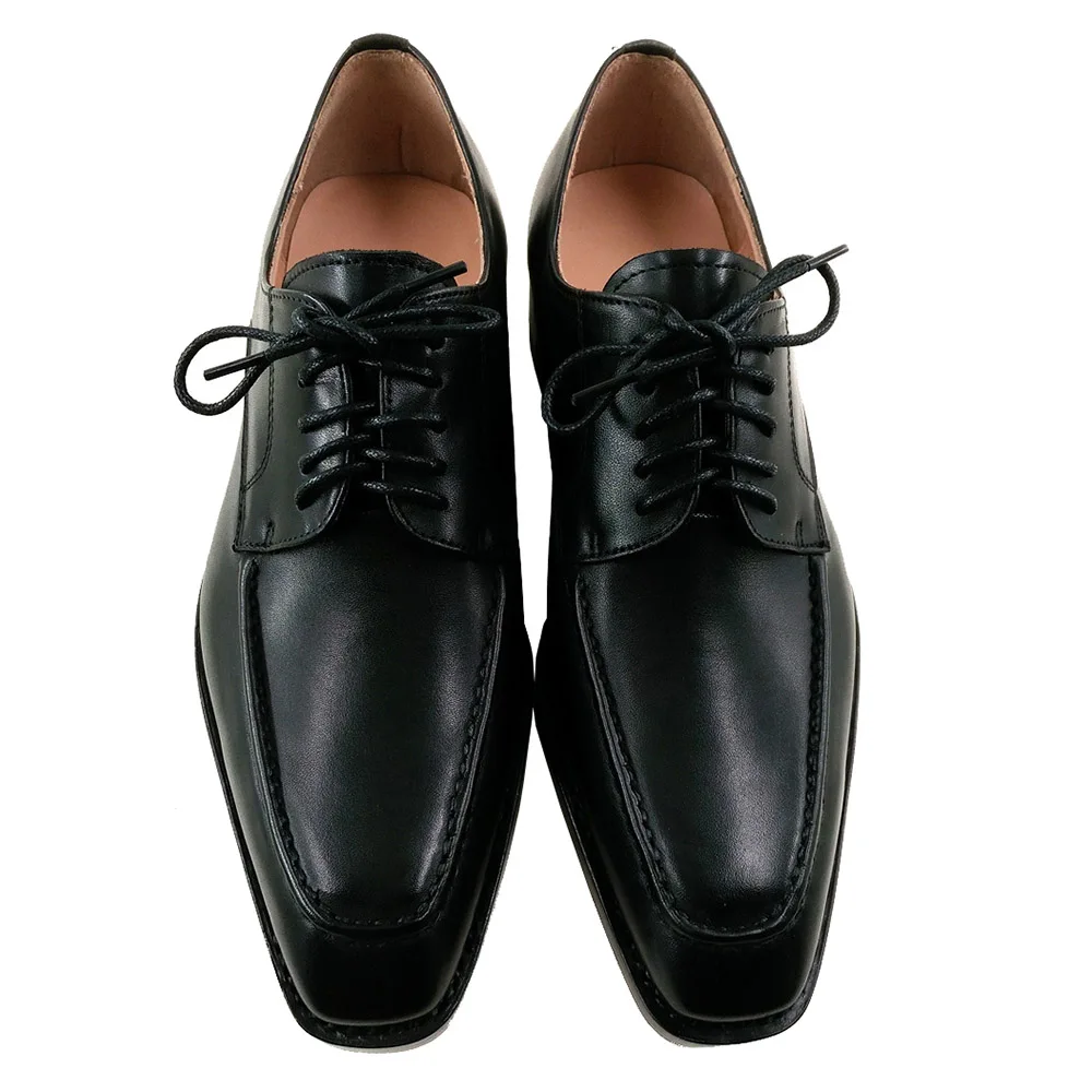 Sipriks/черные модельные туфли из натуральной кожи; итальянская прошитая обувь на заказ; роскошные мужские топсайдеры на плоской подошве; Boss; обувь для офиса