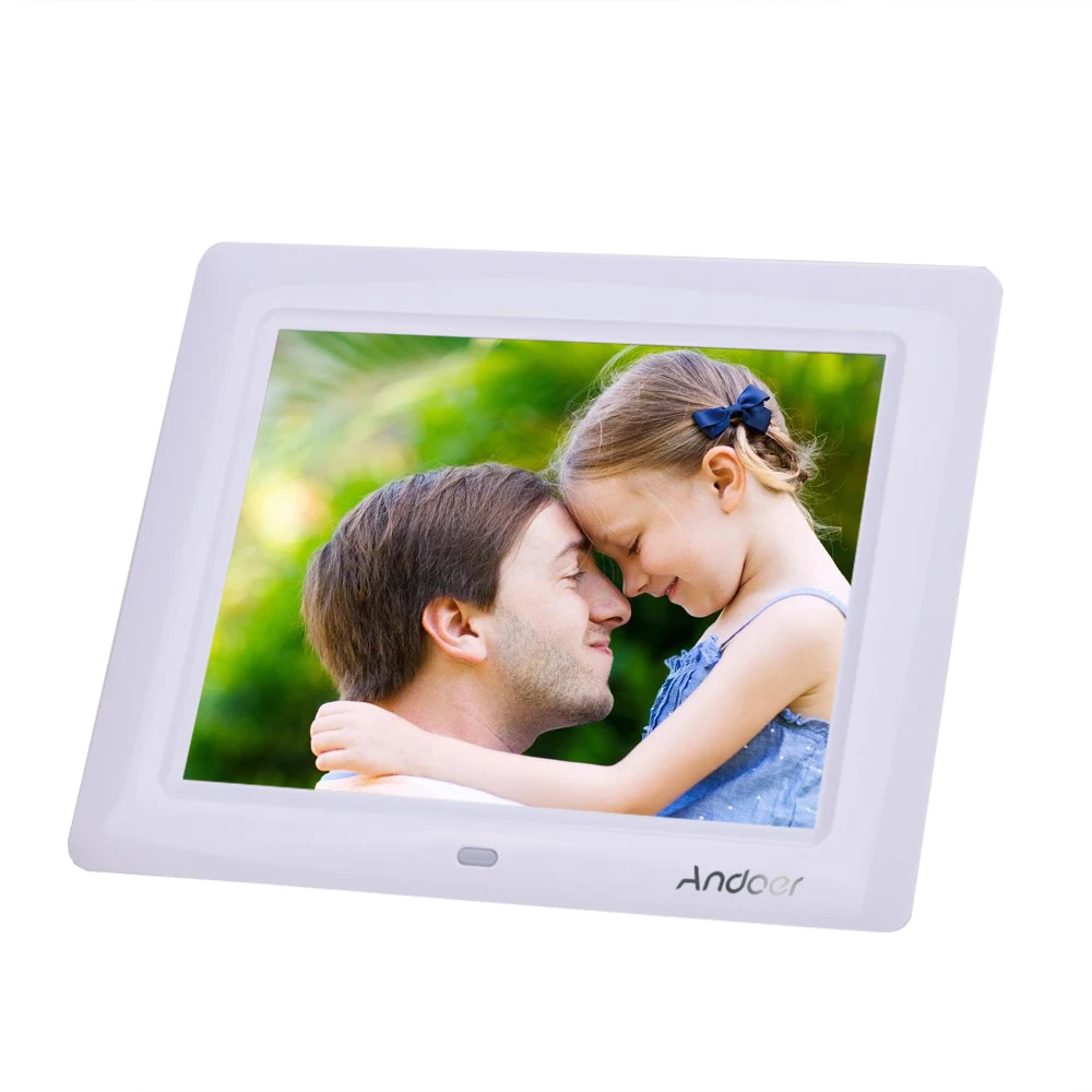 Andoer 8 ''HD TFT-LCD цифровые фоторамки часы MP3 MP4 видеоплеер с пультом дистанционного управления EU US PLUG черный белый на выбор