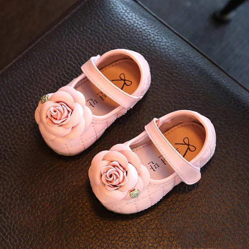 

baby Girls Casual Shoes children pink Roses soft Sneakers Baby kids cute Baby princess Shoes eu size 15-18