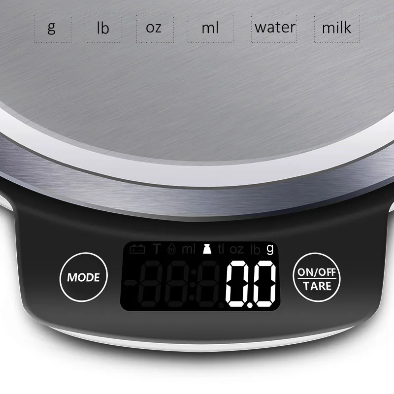 SANBEI 3kg 0.1g Black Digital Weight Scale balance Platform Machine Kitchen Terazi Stainless Steel  Electronic Scale Precision 3