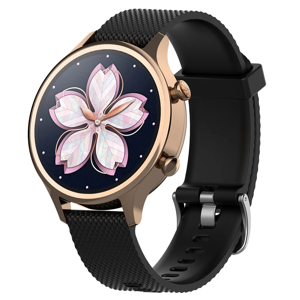 Силиконовый ремешок для Ticwatch c2 сменный женский браслет под розовое золото Garmin