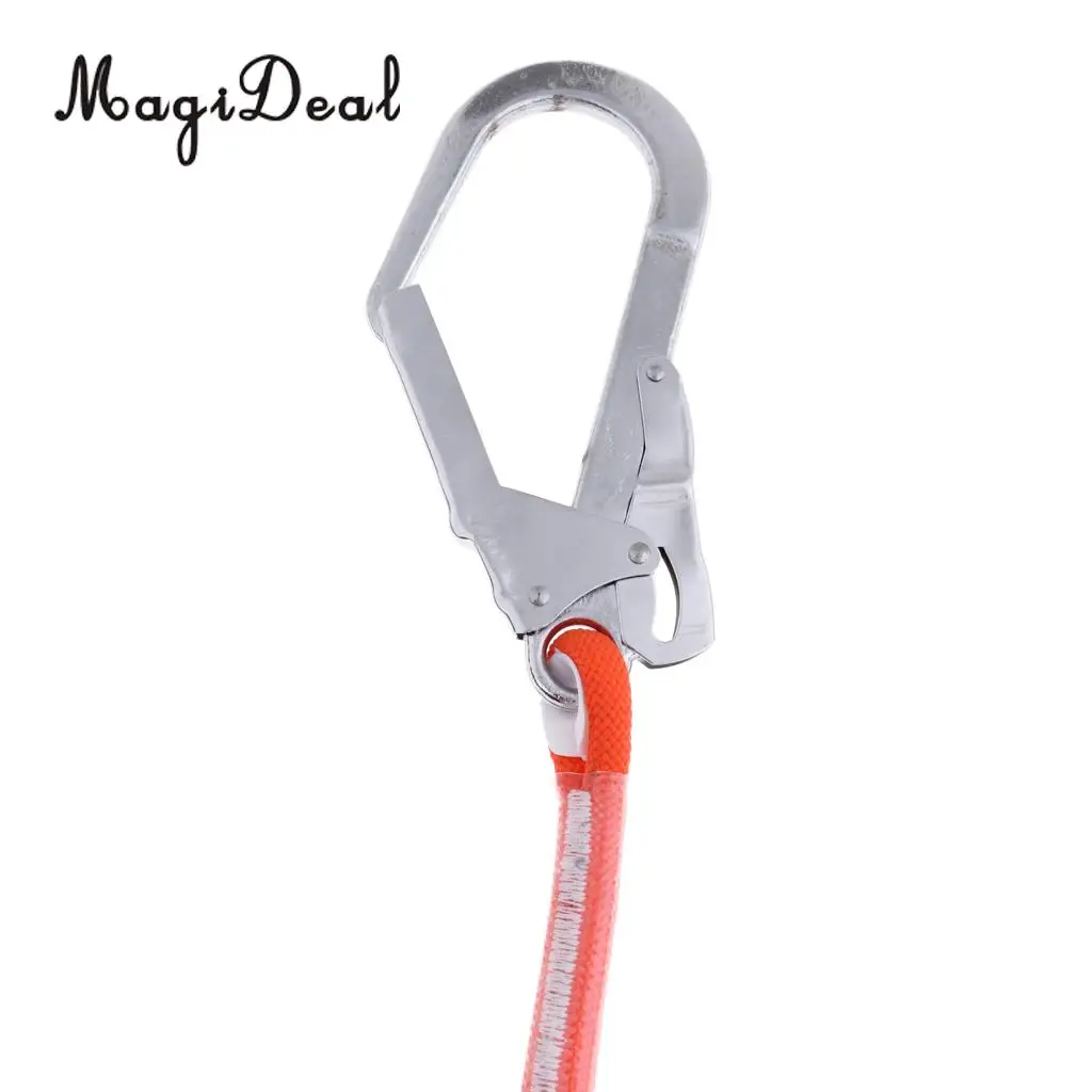 Rock Climbing Half Body Fall Protection Safety Harness Belt Lanyard with Carabiner CE Mountaineering Rescue Tree Arborist